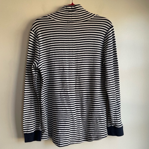 J. Crew Mercantile Striped Funnel Neck Sweatshirt Size M - Picture 4 of 6